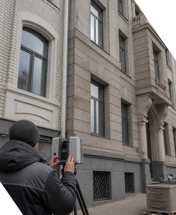 Лазерное сканирование фасадов зданий для обследования в Ялте